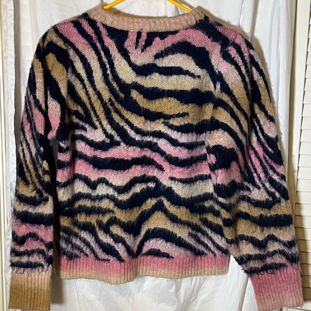 Animal striped fuzzy sweater from Mango